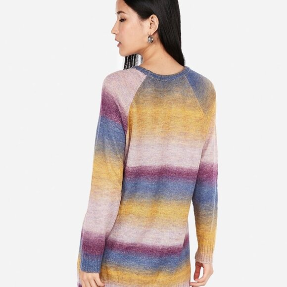 NWT Women's EXPRESS Ombre Space Dye Oversized Tunic Sweater | Size S - Picture 3 of 9
